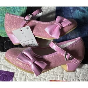 Disney Princess Toddler Girls Shoes Pink Glitter Size 10 New Nwt *Read*
